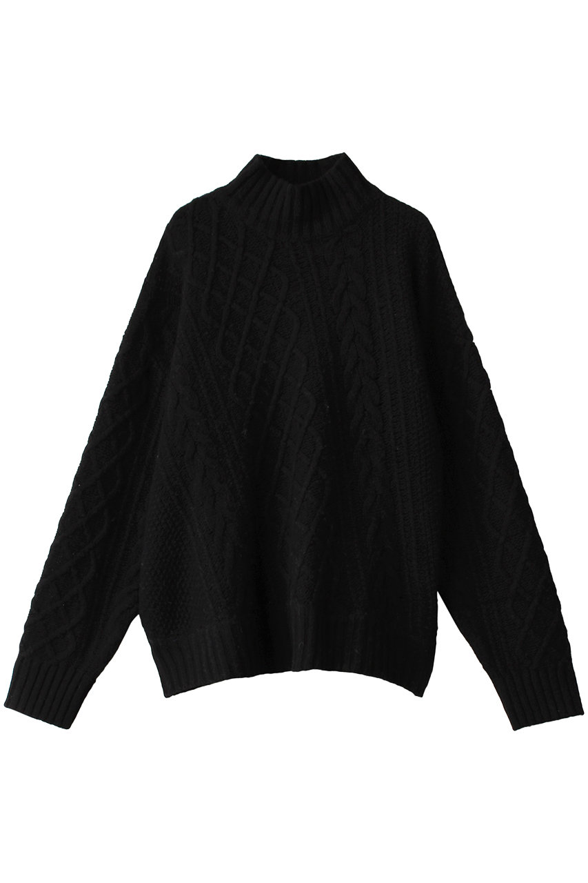 ＜ELLE SHOP＞ MIDIUMISOLID alan knit ニット (black 38) ミディウミソリッド ELLE SHOP