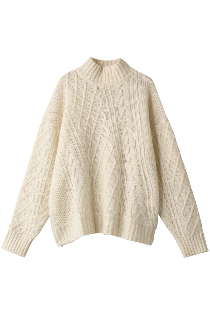 ＜ELLE SHOP＞ MIDIUMISOLID alan knit ニット (ivory 38) ミディウミソリッド ELLE SHOP