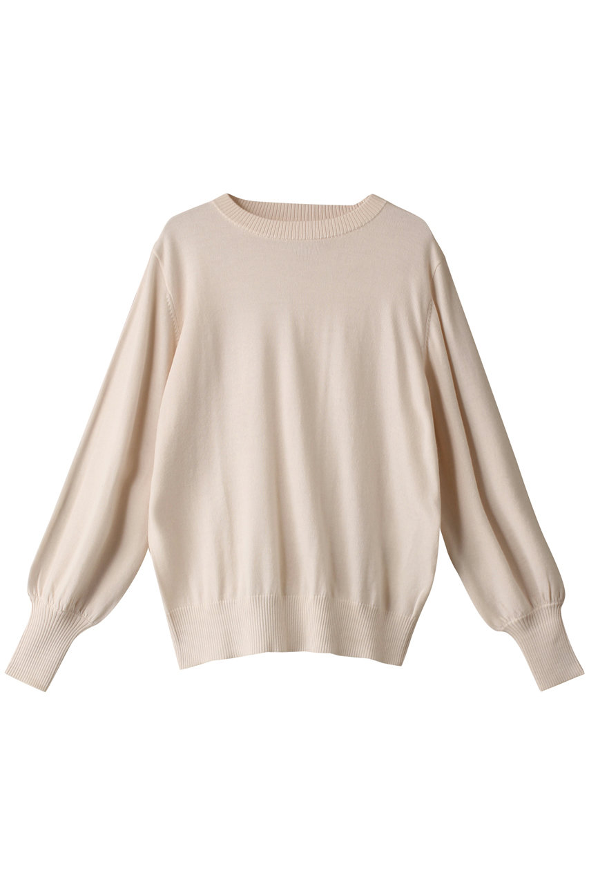 MIDIUMISOLID c/neck PO プルオーバー (ivory, F) ミディウミソリッド ELLE SHOP MIDIUMISOLID c/neck PO プルオーバー (ivory, F) ミディウミソリッド ELLE SHOP