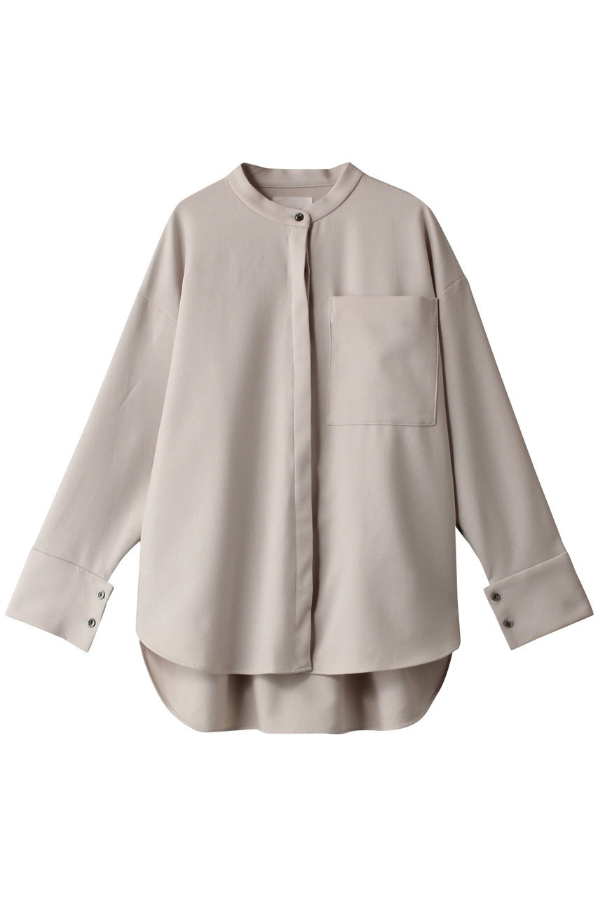 ミディウミソリッド/MIDIUMISOLIDのstand collar shirt シャツ(l.beige/4-132125)