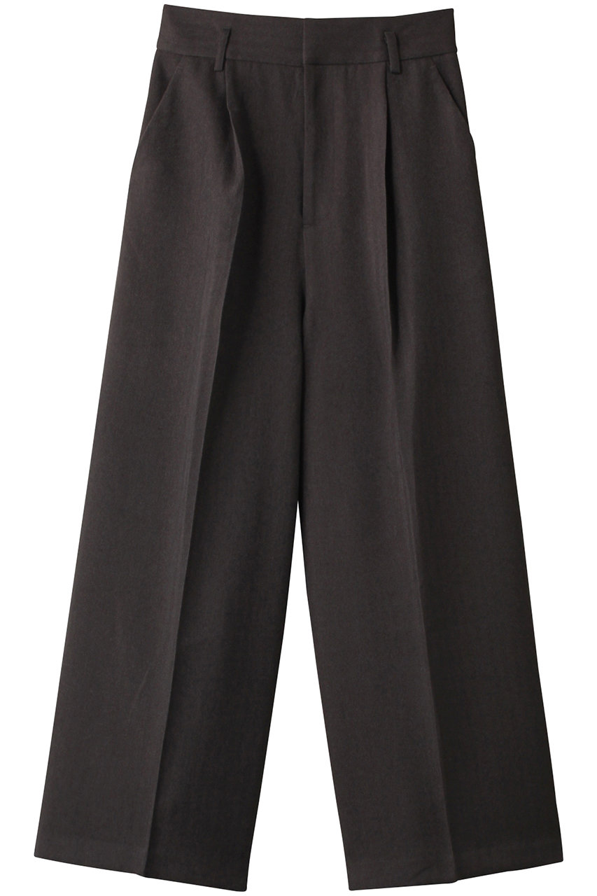 ミディウミソリッド/MIDIUMISOLIDのhigh waist tucked PT パンツ(gray/4-162106)
