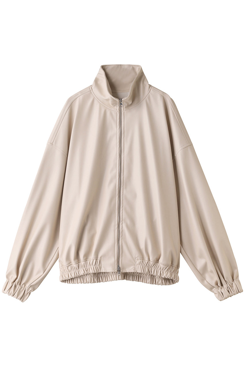 MIDIUMISOLID over size synthetic leather BL ブルゾン (ivory, F) ミディウミソリッド ELLE SHOP