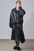 over size synthetic leather BL ブルゾン