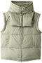 down vest ベスト ミディウミソリッド/MIDIUMISOLID khaki