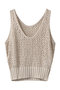 mesh tight vest ベスト ミディウミソリッド/MIDIUMISOLID beige