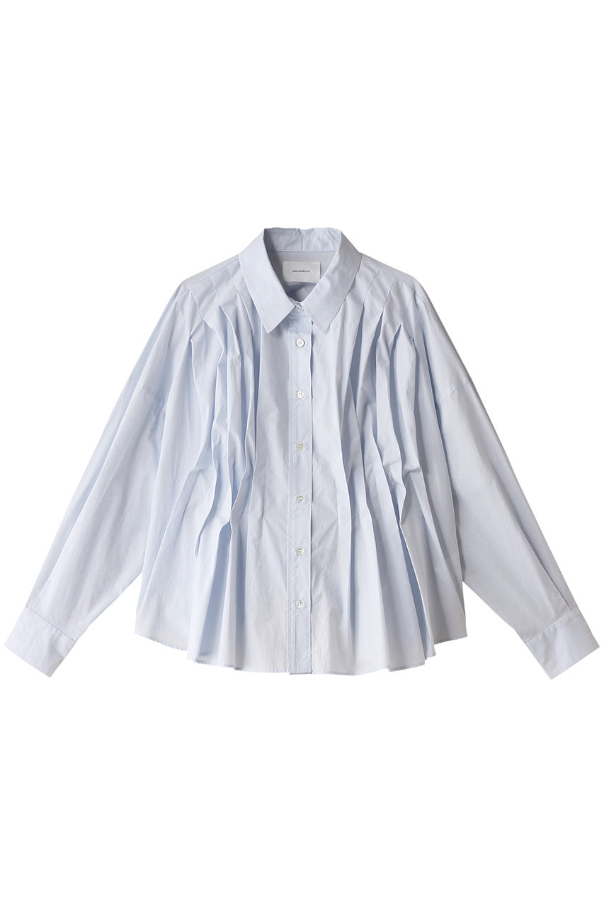 ミディウミソリッド/MIDIUMISOLIDのpin tucked drop shoulder shirt シャツ(l.blue/1-132133)