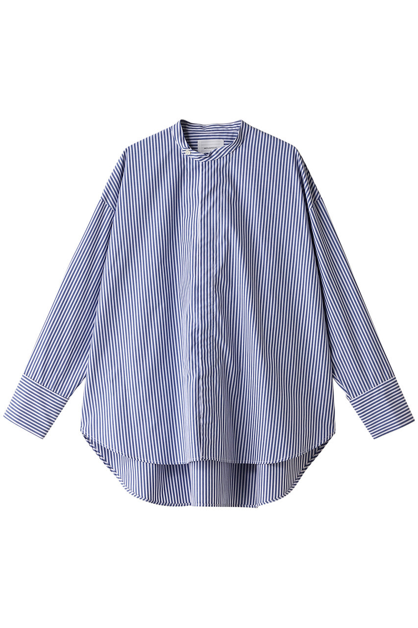 ミディウミソリッド/MIDIUMISOLIDのband collar shirt シャツ(blue/1-135143)