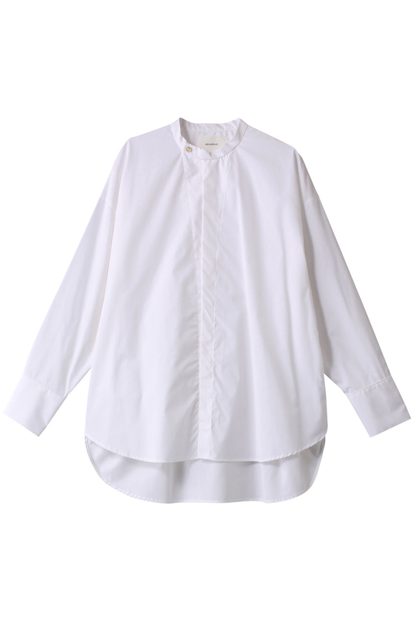 MIDIUMISOLID band collar shirt シャツ (off white, F) ミディウミソリッド ELLE SHOP MIDIUMISOLID band collar shirt シャツ (off white, F) ミディウミソリッド ELLE SHOP