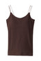 camisoles with bulit in padded bras キャミソール ミディウミソリッド/MIDIUMISOLID brown