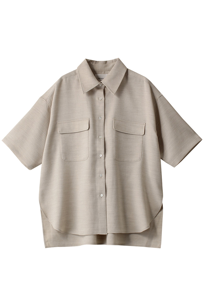 ミディウミソリッド/MIDIUMISOLIDのlinen like relax shirt シャツ(beige/1-137002)