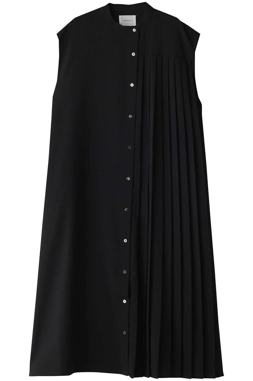 MIDIUMISOLID asymmetry pleated n/slv OP ワンピース (black, F) ミディウミソリッド ELLE SHOP MIDIUMISOLID asymmetry pleated n/slv OP ワンピース (black, F) ミディウミソリッド ELLE SHOP