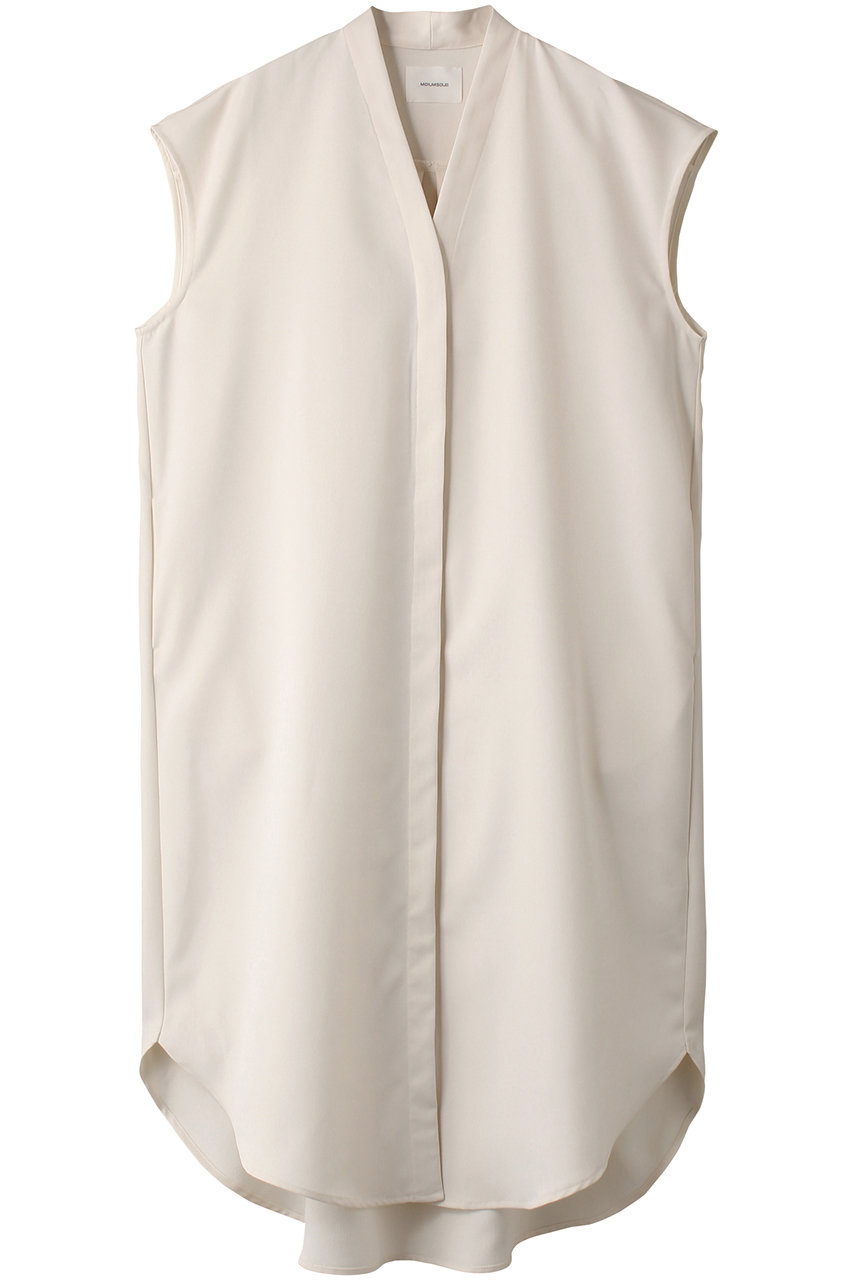 MIDIUMISOLID french slv gilet OP ワンピース (ivory, F) ミディウミソリッド ELLE SHOP