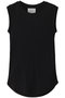 rib tank top トップ ミディウミソリッド/MIDIUMISOLID black