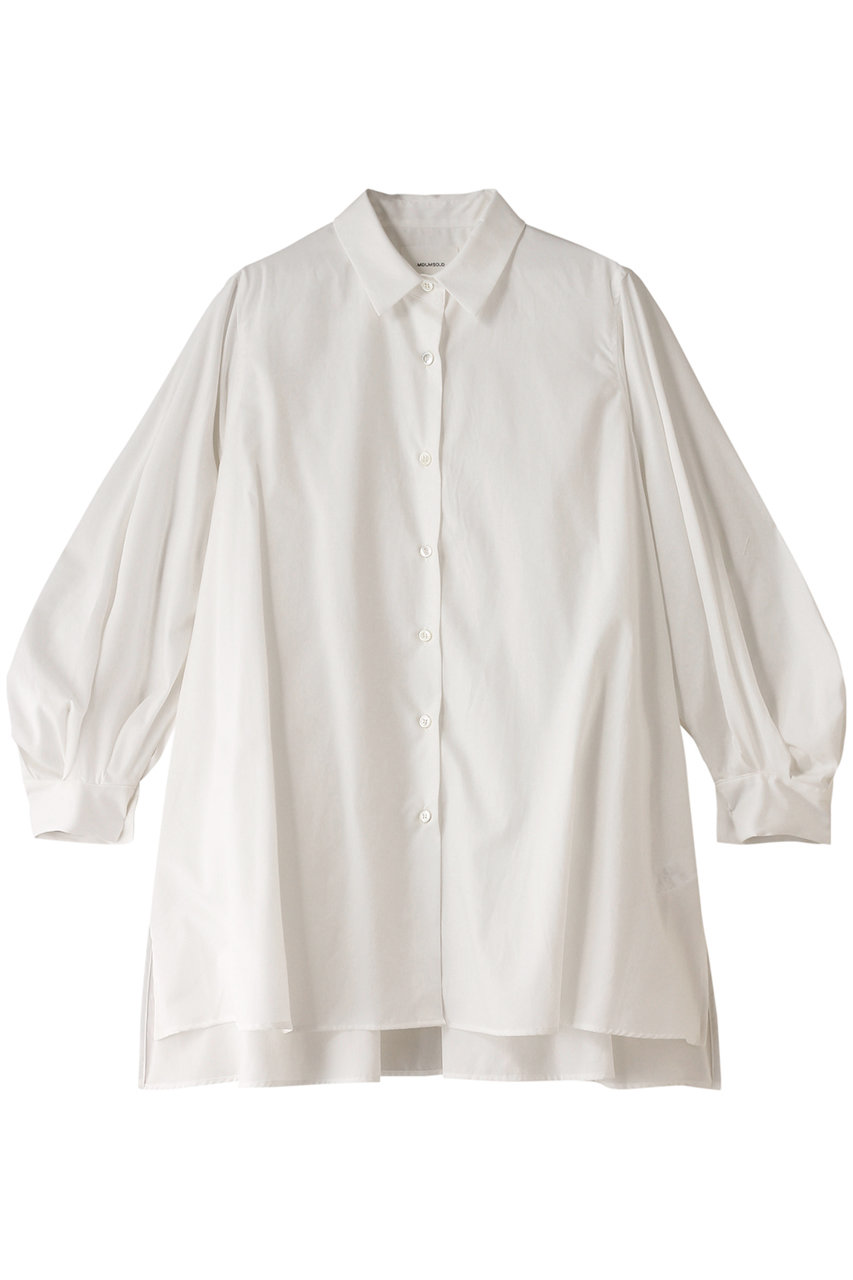 ミディウミソリッド/MIDIUMISOLIDのslit slv tunic shirt シャツ(off white/1-132137)