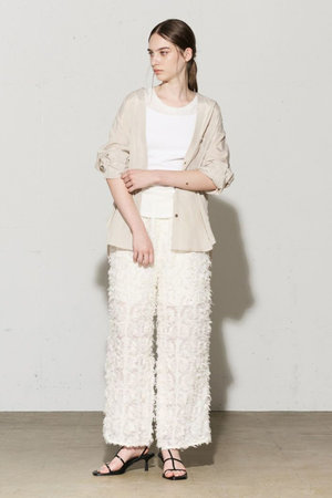 ミディウミソリッド/MIDIUMISOLIDのfringe lace easy PT パンツ(110600/110601)