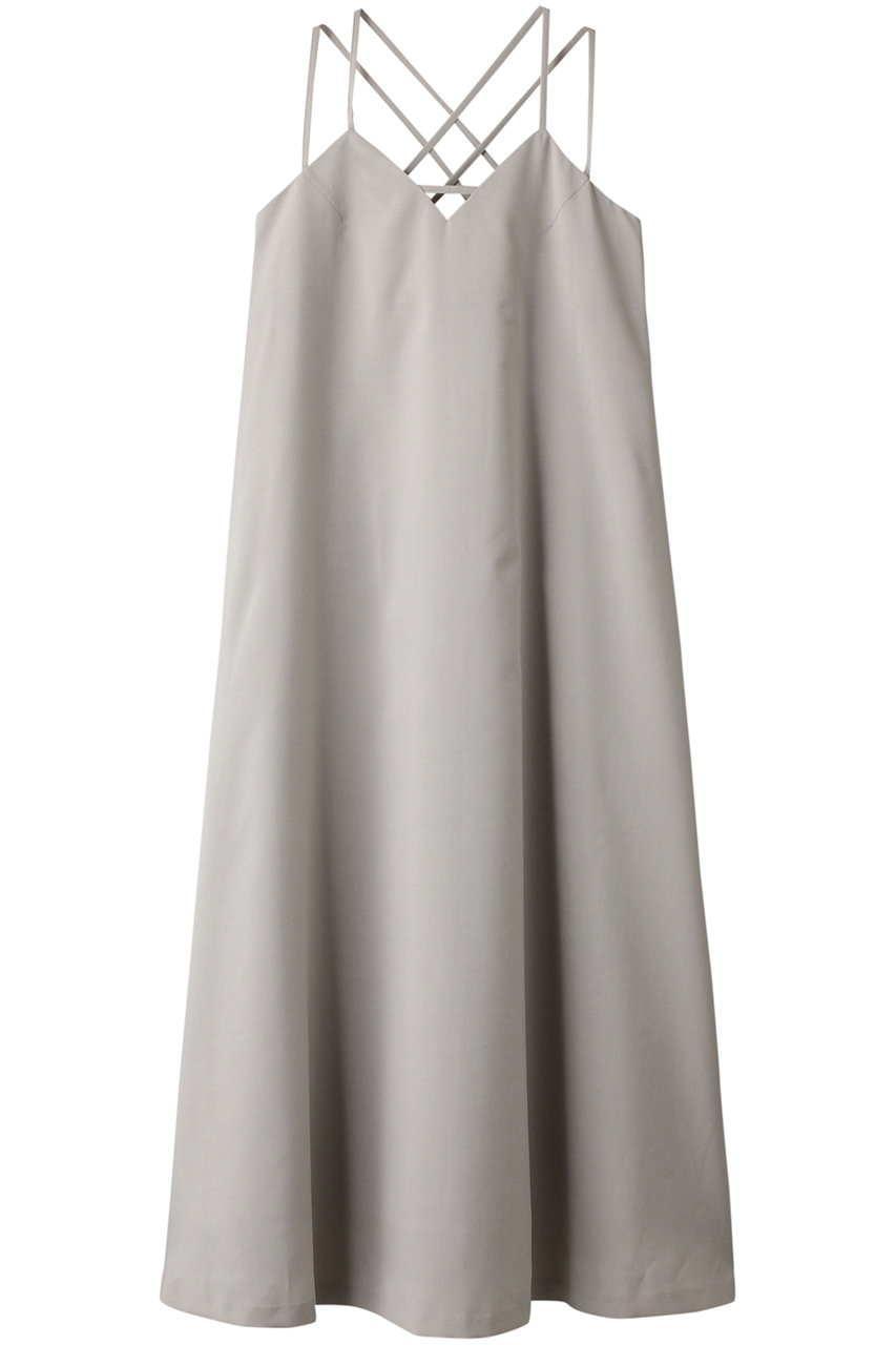 MIDIUMISOLID back cross camisole OP ワンピース (l.gray, F) ミディウミソリッド ELLE SHOP MIDIUMISOLID back cross camisole OP ワンピース (l.gray, F) ミディウミソリッド ELLE SHOP