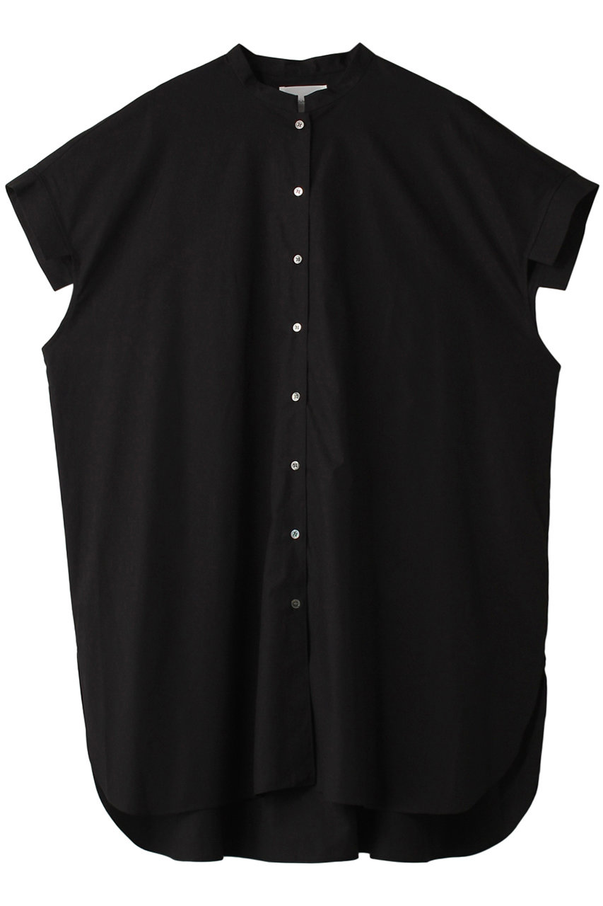 ミディウミソリッド/MIDIUMISOLIDのhalf slv band collar shirt シャツ(black/2-132164)
