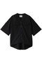 roll up cocoon shirt シャツ ミディウミソリッド/MIDIUMISOLID black