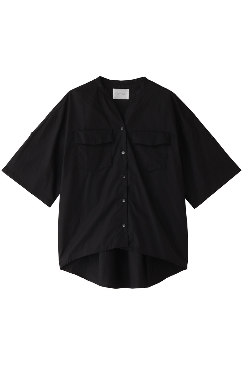 ミディウミソリッド/MIDIUMISOLIDのroll up cocoon shirt シャツ(black/2-132162)