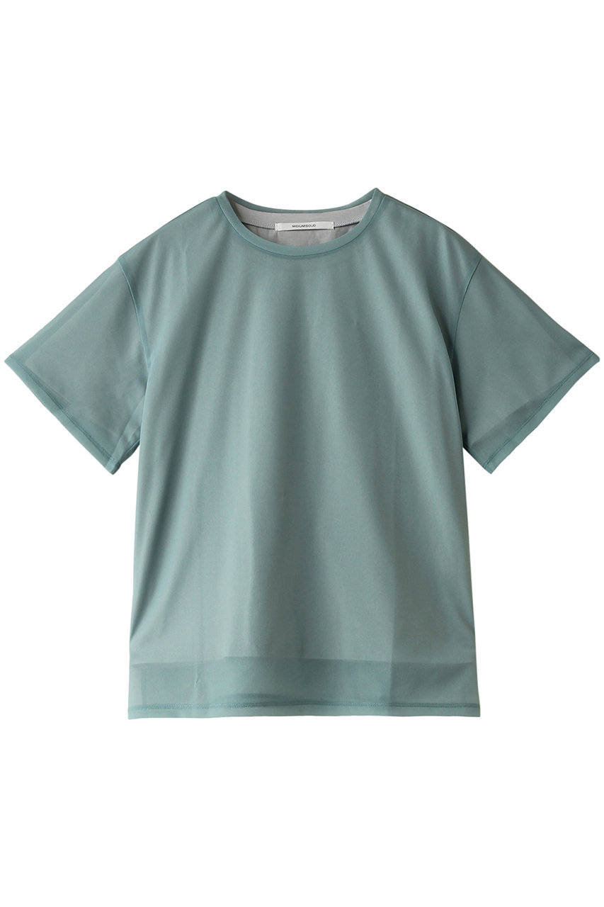 MIDIUMISOLID sheer layered PO プルオーバー (green, F) ミディウミソリッド ELLE SHOP MIDIUMISOLID sheer layered PO プルオーバー (green, F) ミディウミソリッド ELLE SHOP
