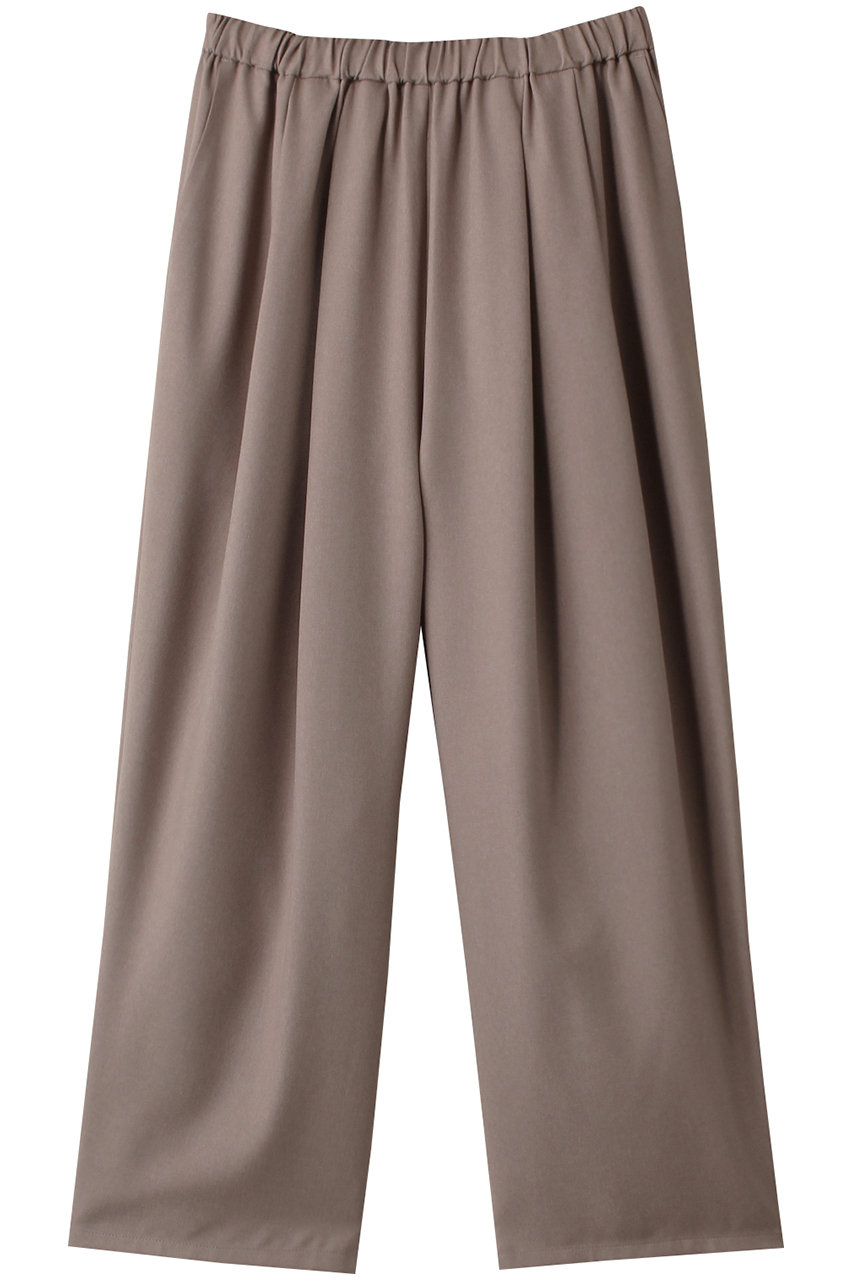 MIDIUMISOLID tucked wide easy PT パンツ (beige, F) ミディウミソリッド ELLE SHOP MIDIUMISOLID tucked wide easy PT パンツ (beige, F) ミディウミソリッド ELLE SHOP