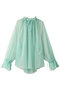 tulle gathered blouse ブラウス ミディウミソリッド/MIDIUMISOLID green