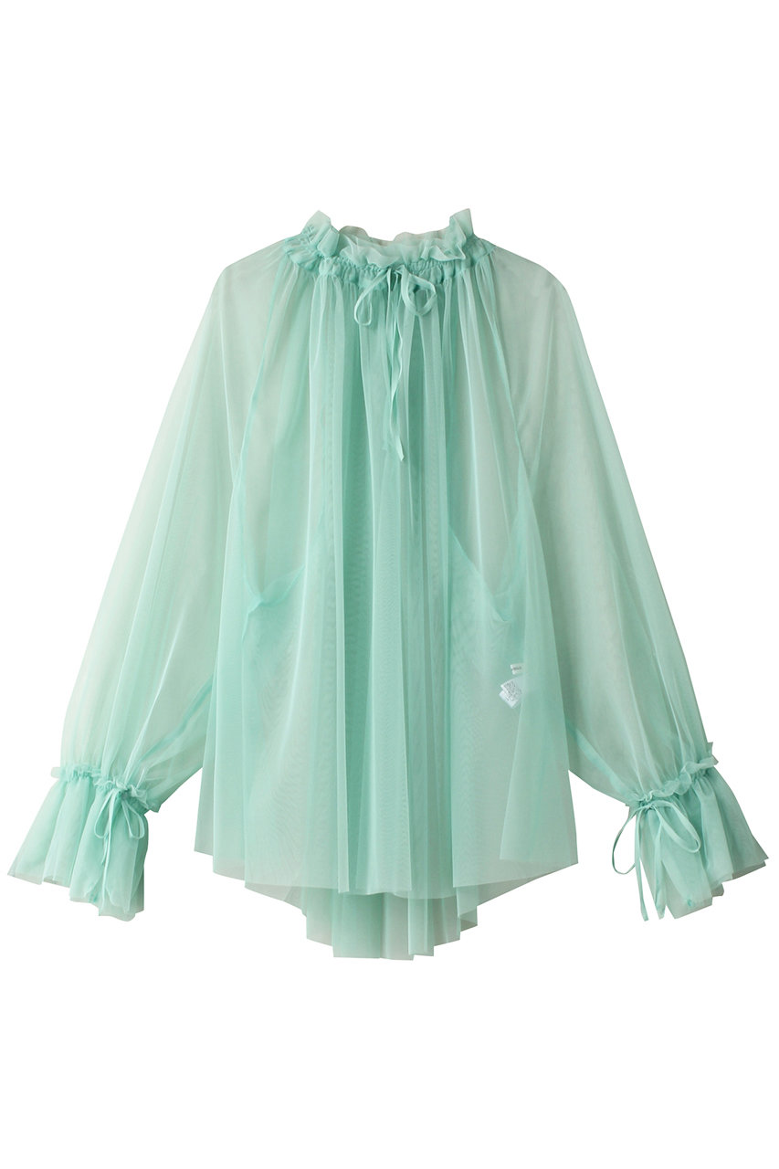 tulle gathered blouse ブラウス