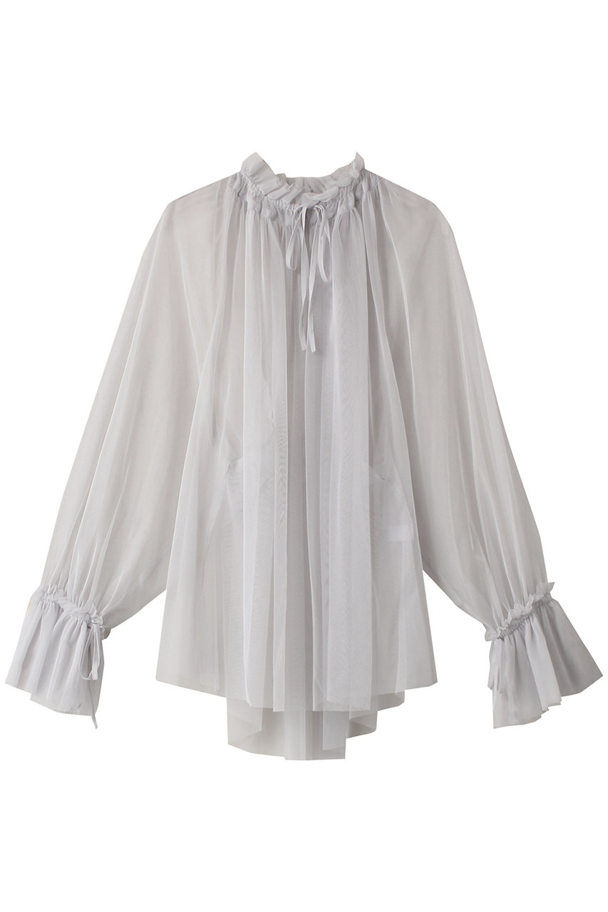 tulle gathered blouse ブラウス