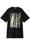 foil print h/slv long T Tシャツ ミディウミソリッド/MIDIUMISOLID black