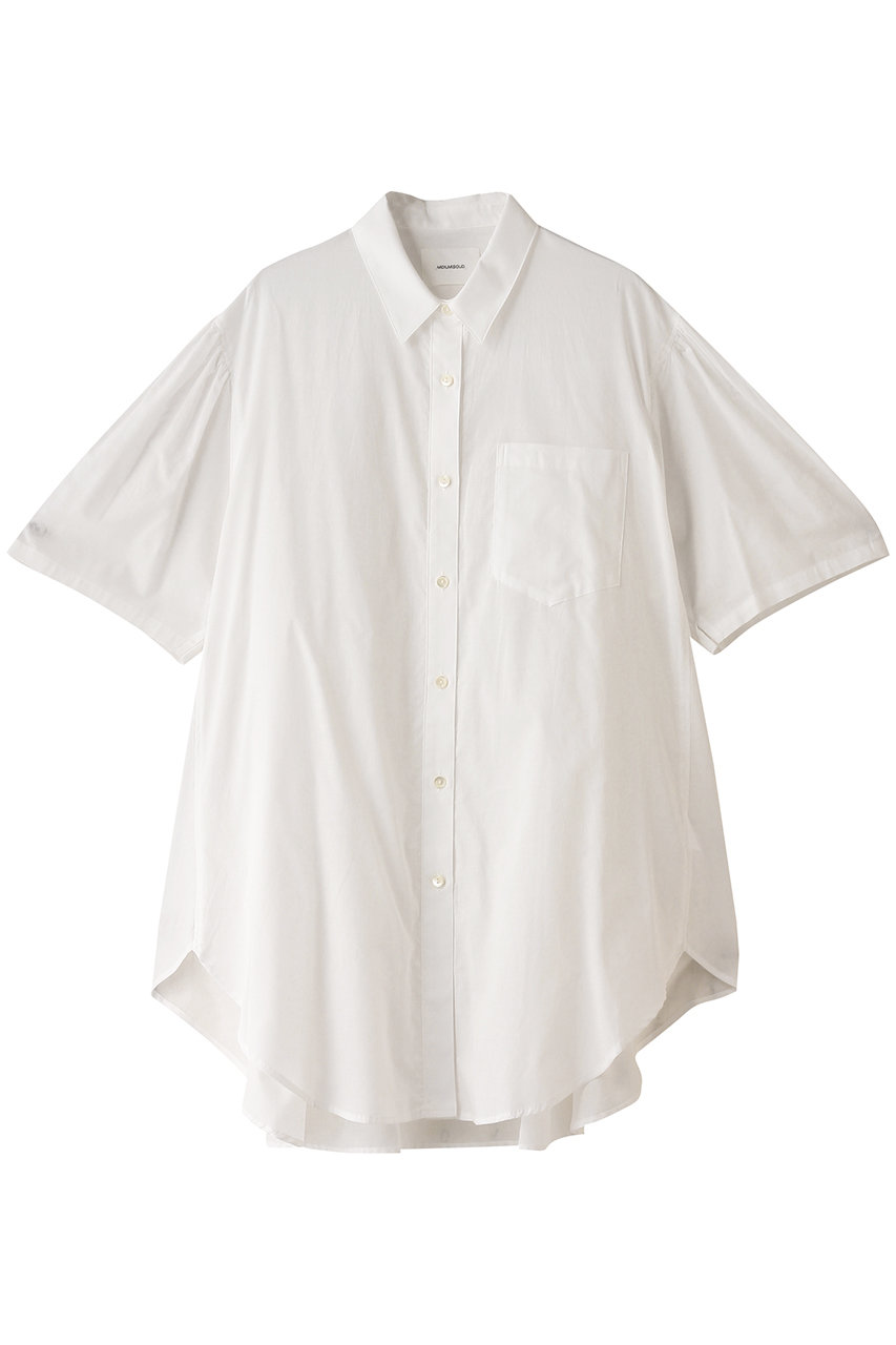ミディウミソリッド/MIDIUMISOLIDのhalf slv wide shirt シャツ(off white/2-132165)