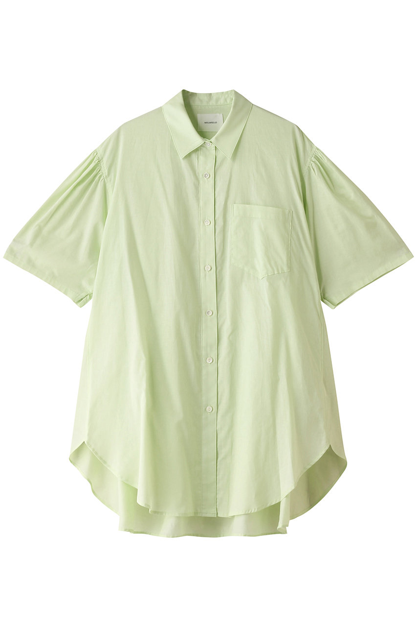 ミディウミソリッド/MIDIUMISOLIDのhalf slv wide shirt シャツ(green/2-132165)