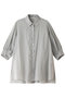 sheer slit slv tunic shirt シャツ ミディウミソリッド/MIDIUMISOLID l.gray