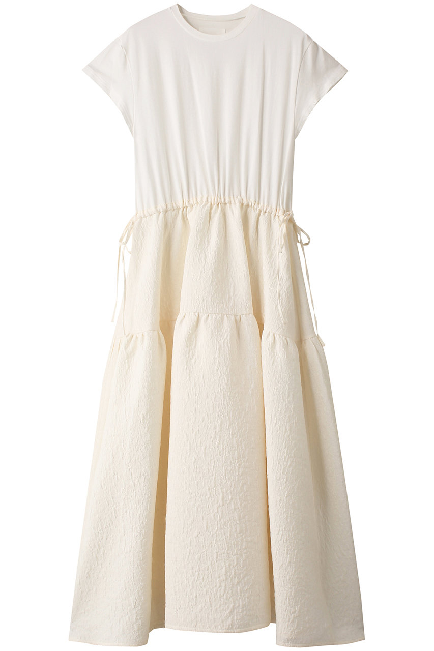 MIDIUMISOLID jacquard combi OP ワンピース (off white, F) ミディウミソリッド ELLE SHOP MIDIUMISOLID jacquard combi OP ワンピース (off white, F) ミディウミソリッド ELLE SHOP