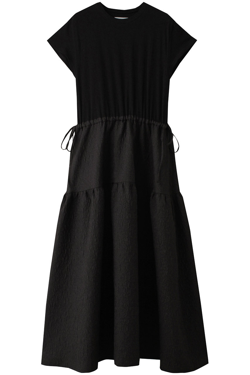 MIDIUMISOLID jacquard combi OP ワンピース (black, F) ミディウミソリッド ELLE SHOP MIDIUMISOLID jacquard combi OP ワンピース (black, F) ミディウミソリッド ELLE SHOP