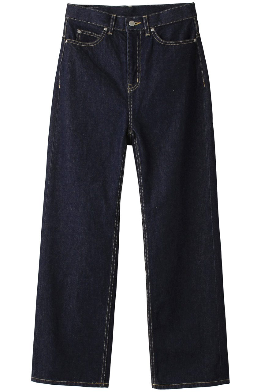 ミディウミソリッド/MIDIUMISOLIDのhi-waist straight denim デニム(navy/1-16507642)