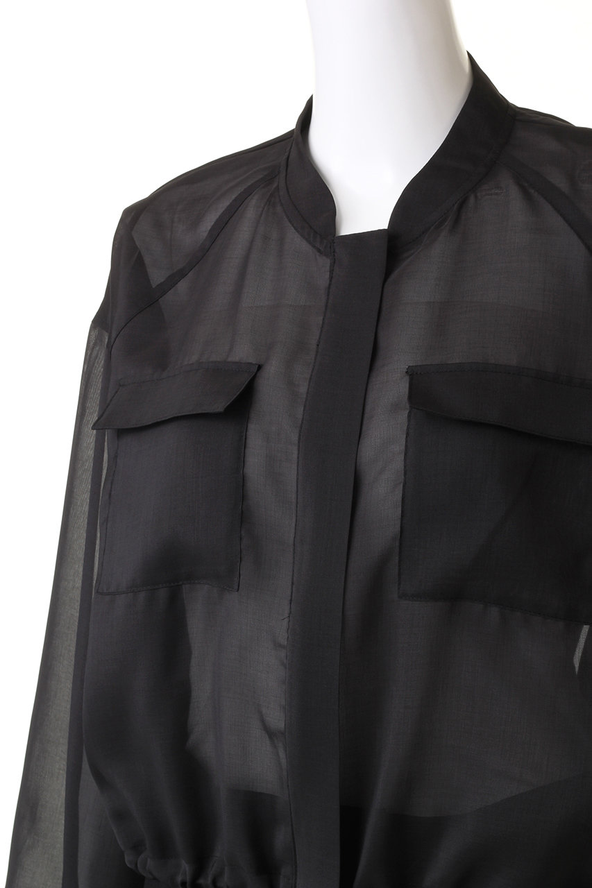 【新品未使用】MIDIUMISOLID ミディウミソリッド シアーブルゾン 黒 MIDIUMISOLID(ミディウミソリッド)｜sheer blouson ブルゾン