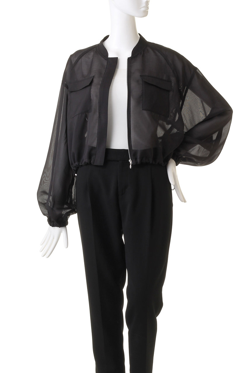 【新品未使用】MIDIUMISOLID ミディウミソリッド シアーブルゾン 黒 MIDIUMISOLID(ミディウミソリッド)｜sheer blouson ブルゾン