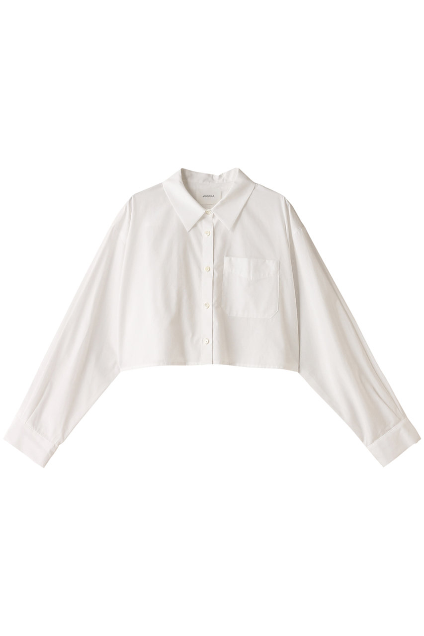 ミディウミソリッド/MIDIUMISOLIDのcropped wide shirt シャツ(off white/3-132176)