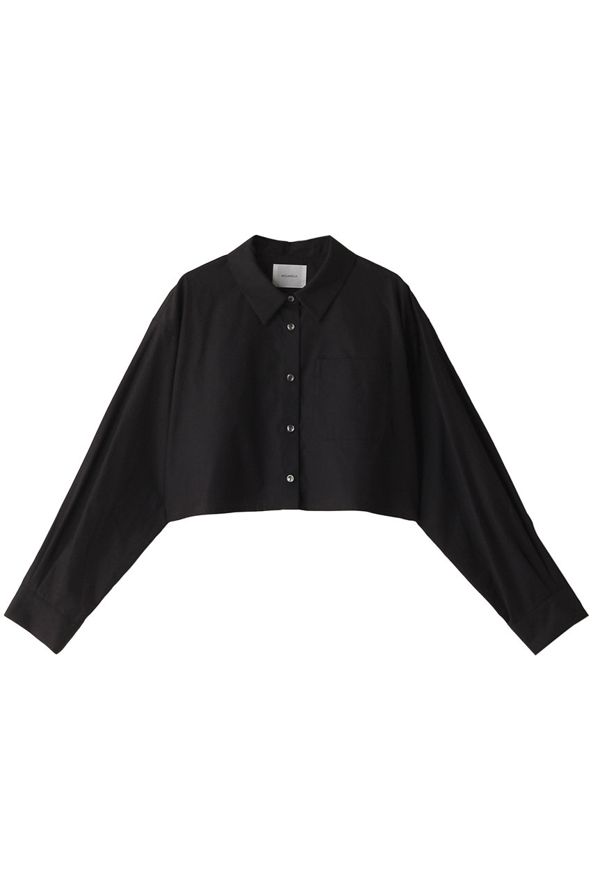 ミディウミソリッド/MIDIUMISOLIDのcropped wide shirt シャツ(black/3-132176)