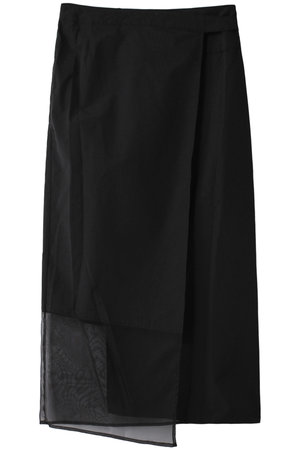 ミディウミソリッド/MIDIUMISOLIDのC/NY wrap like sheer SK スカート(110700/110703)