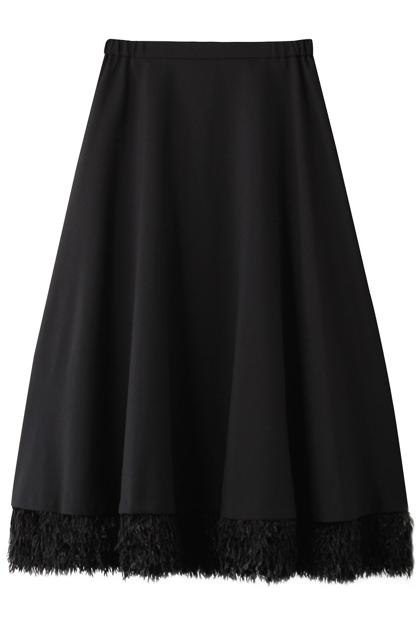 ミディウミソリッド/MIDIUMISOLIDのfeather layered skirt スカート(black/3-162153)