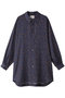 print big A/H shirts シャツ ミディウミソリッド/MIDIUMISOLID navy