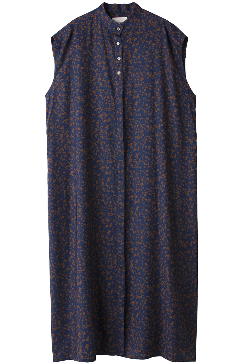 MIDIUMISOLID print n/slv cocoon OP ワンピース (navy, F) ミディウミソリッド ELLE SHOP MIDIUMISOLID print n/slv cocoon OP ワンピース (navy, F) ミディウミソリッド ELLE SHOP