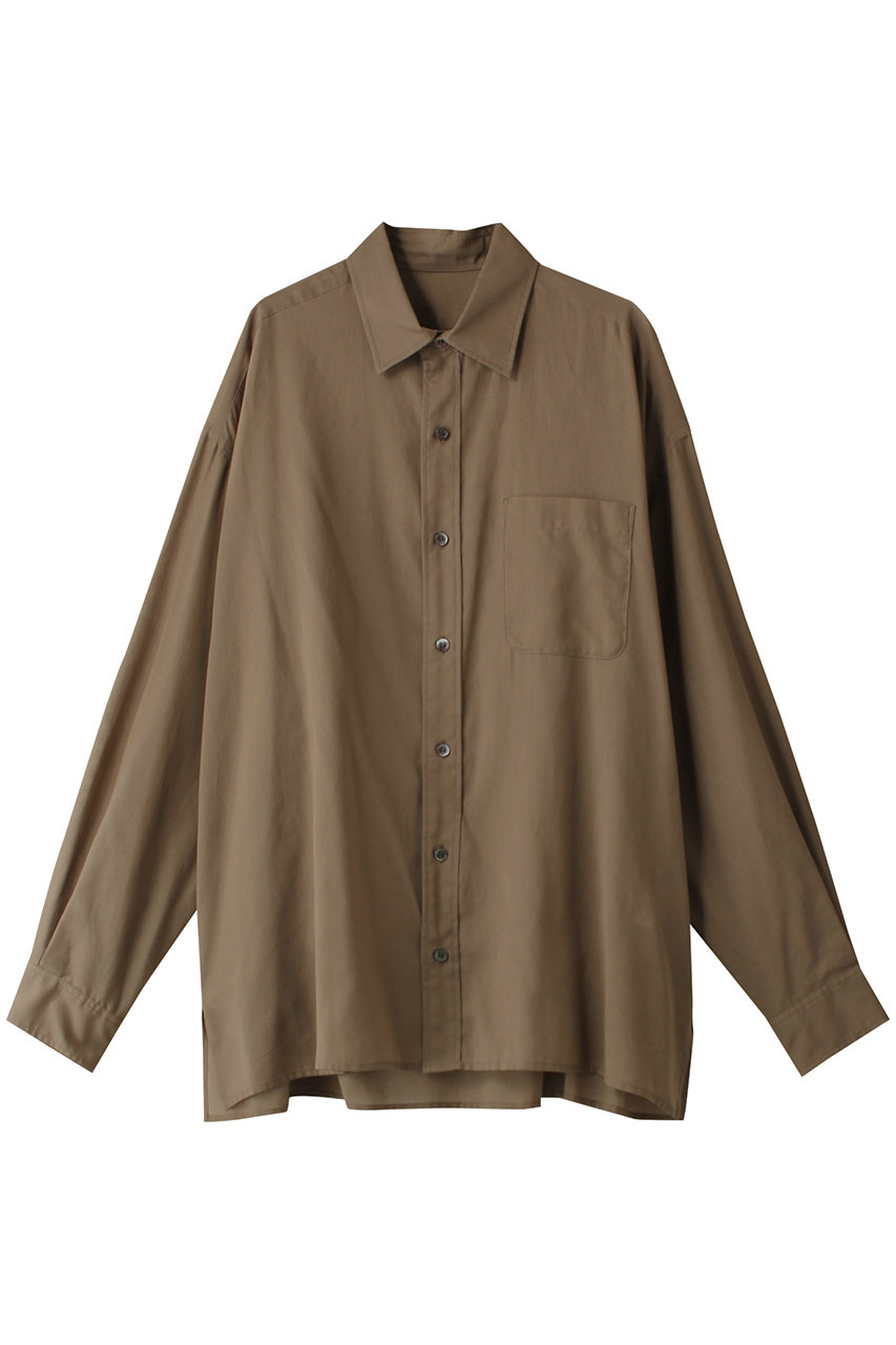 ミディウミソリッド/MIDIUMISOLIDのsheer big shirt シャツ(グレー/3-132182)