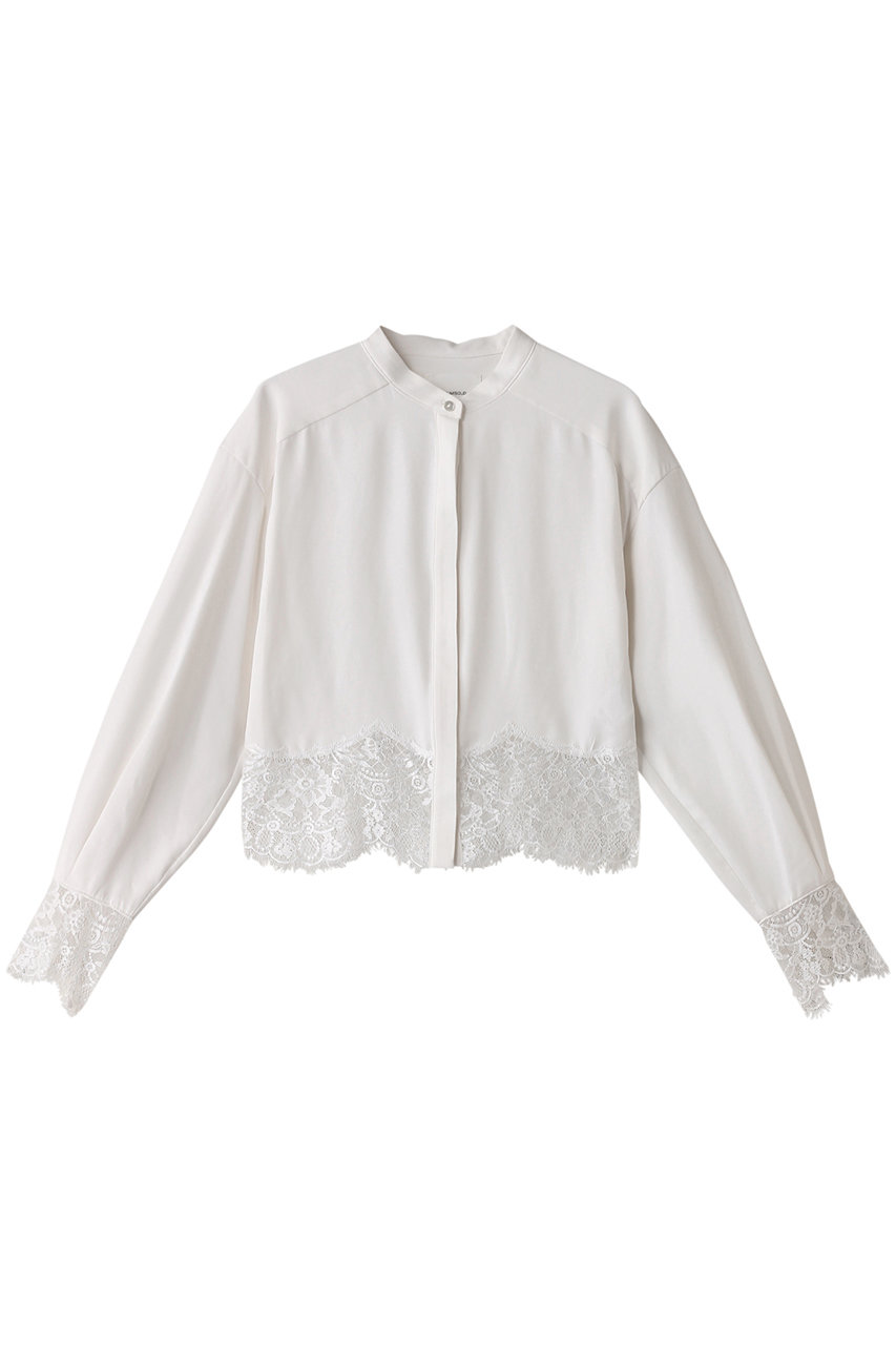 ミディウミソリッド/MIDIUMISOLIDのlace cutwork shirt シャツ(off white/3-132174)