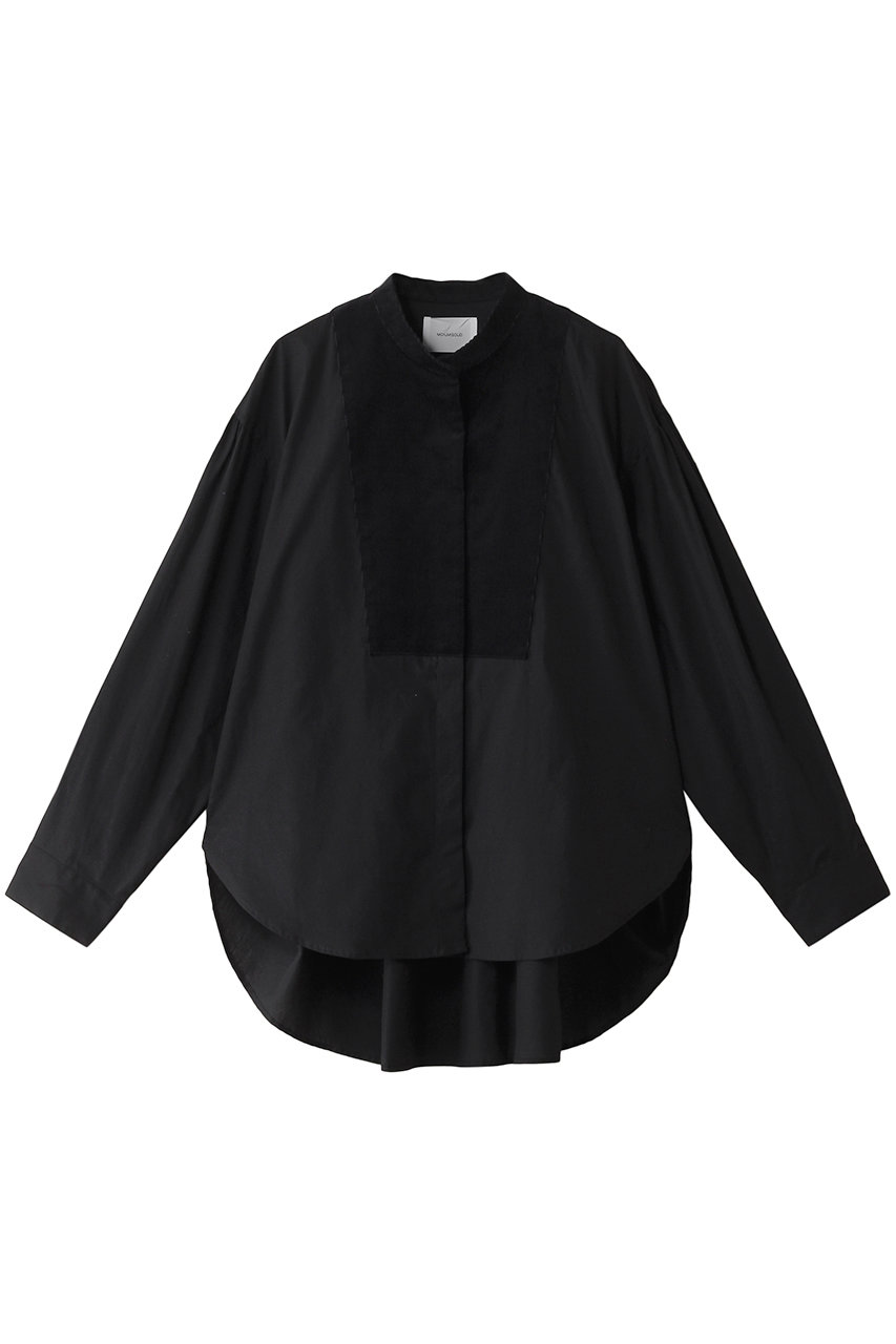 ミディウミソリッド/MIDIUMISOLIDのwide shirt with corduroy シャツ(black/4-13212643)