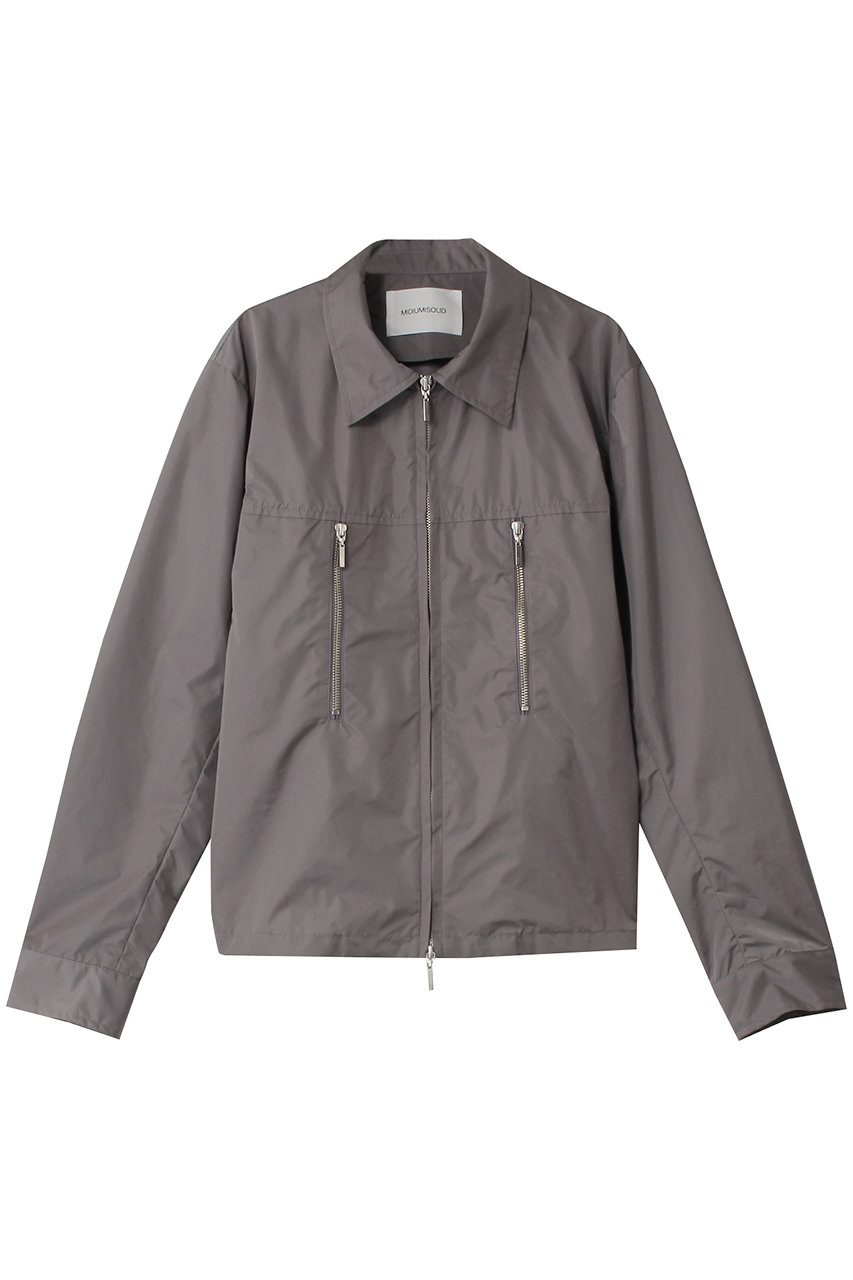 ミディウミソリッド/MIDIUMISOLIDのnylon shirt blouson ブルゾン(c.gray/3-171002)