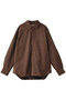 suede like shirt シャツ ミディウミソリッド/MIDIUMISOLID brown