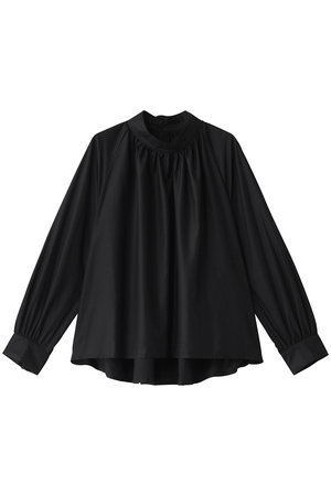 ミディウミソリッド/MIDIUMISOLIDのh/neck gathered blouse.S ブラウス(110400/110403)