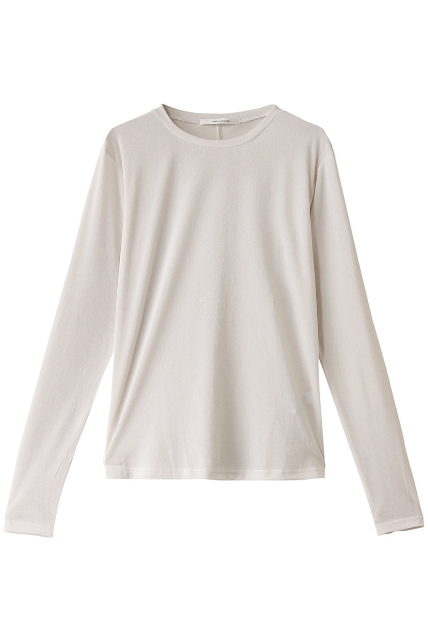 MIDIUMISOLID sheer velour PO.S プルオーバー (off white, F) ミディウミソリッド ELLE SHOP MIDIUMISOLID sheer velour PO.S プルオーバー (off white, F) ミディウミソリッド ELLE SHOP